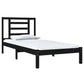 Bedframe Massief Grenenhout Zwart 100X200 Cm
