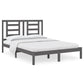 Bedframe Massief Grenenhout Grijs 140X200 Cm