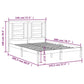 Bedframe Massief Grenenhout Grijs 140X200 Cm
