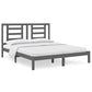 Bedframe Massief Grenenhout Grijs 160X200 Cm