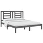 Bedframe Massief Grenenhout Grijs 160X200 Cm