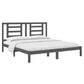 Bedframe Massief Hout Grijs 180X200 Cm 6Ft Super King