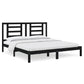 Bedframe Massief Hout Zwart 180X200 Cm 6Ft Super King