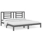 Bedframe Massief Grenenhout Grijs 200X200 Cm