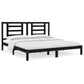 Bedframe Massief Grenenhout Zwart 200X200 Cm