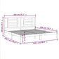 Bedframe Massief Grenenhout Zwart 200X200 Cm
