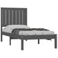 Bedframe Massief Hout Grijs 75X190 Cm 2Ft6 Small Single