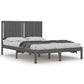 Bedframe Massief Grenenhout Grijs 135X190 Cm 4Ft6 Double