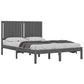Bedframe Massief Grenenhout Grijs 135X190 Cm 4Ft6 Double