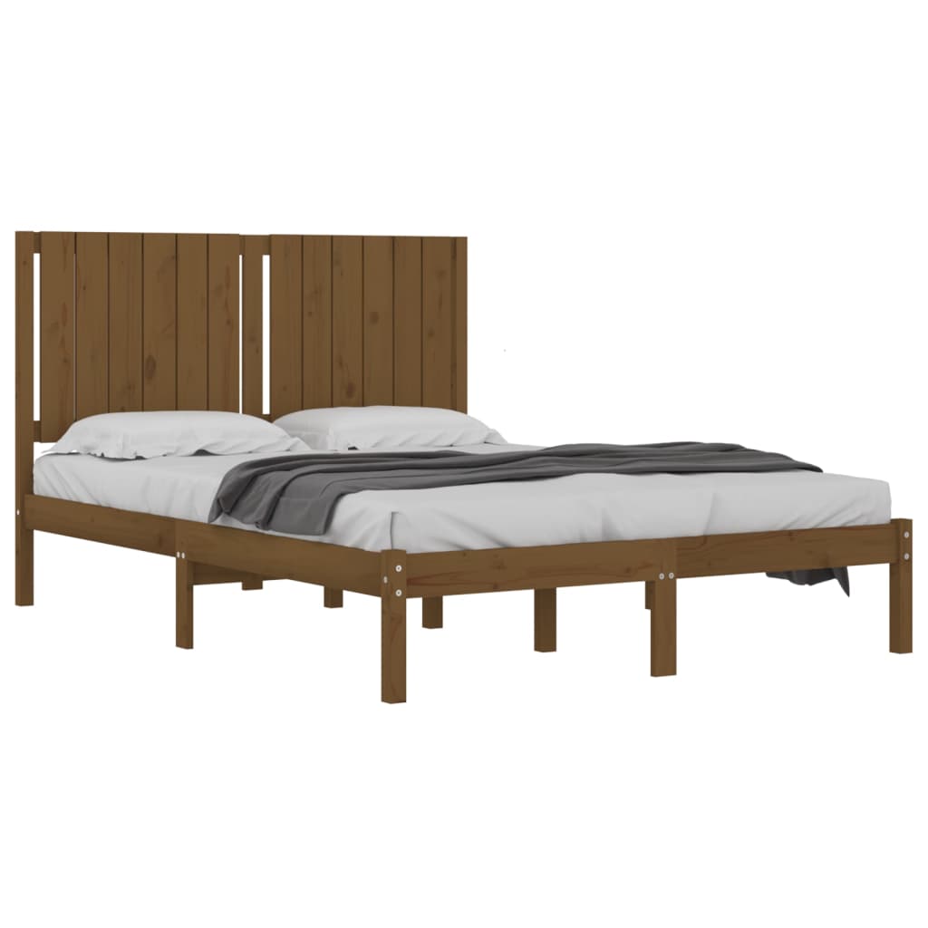 Bedframe Massief Grenenhout Honingbruin 140X190 Cm