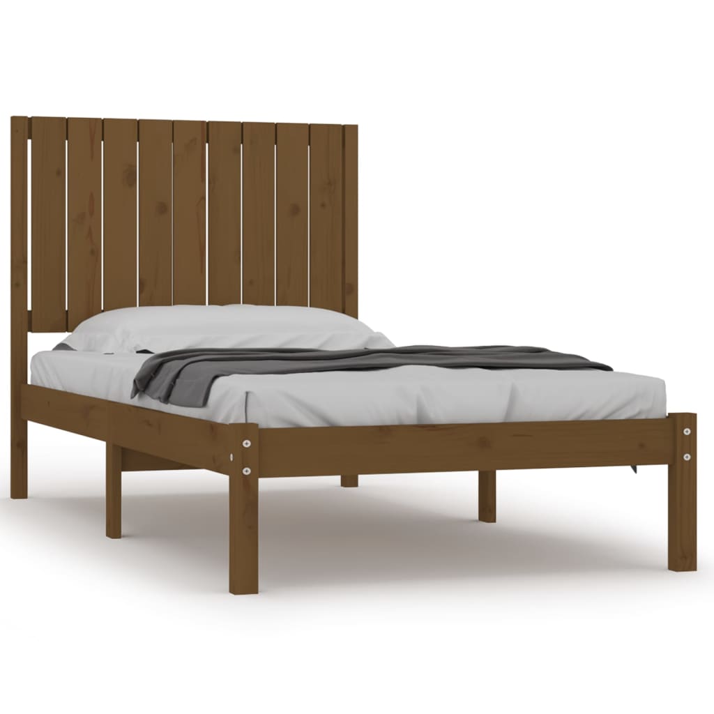 Bedframe Massief Grenenhout Honingbruin 90X200 Cm