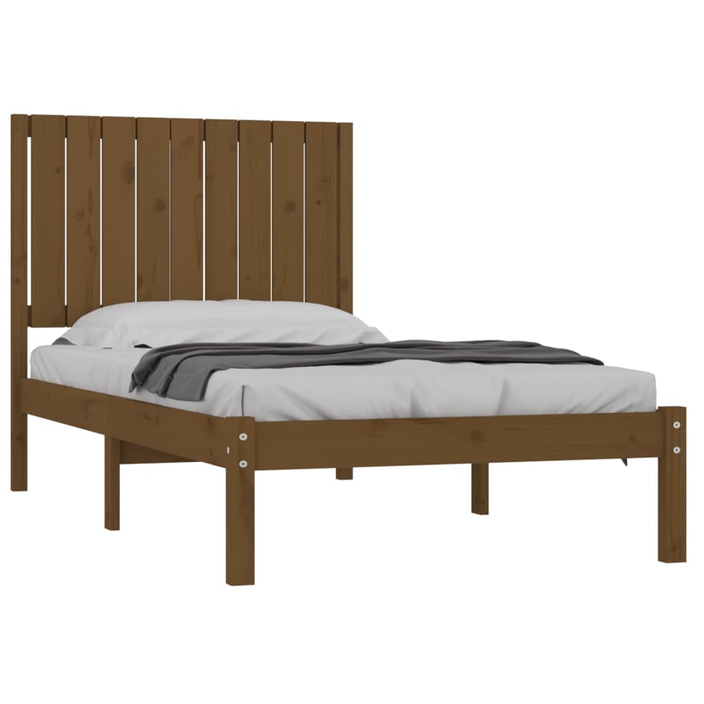 Bedframe Massief Grenenhout Honingbruin 90X200 Cm