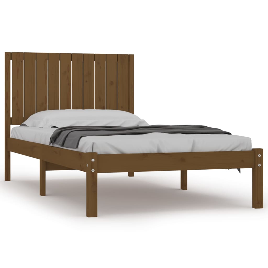 Bedframe Massief Grenenhout Honingbruin 100X200 Cm