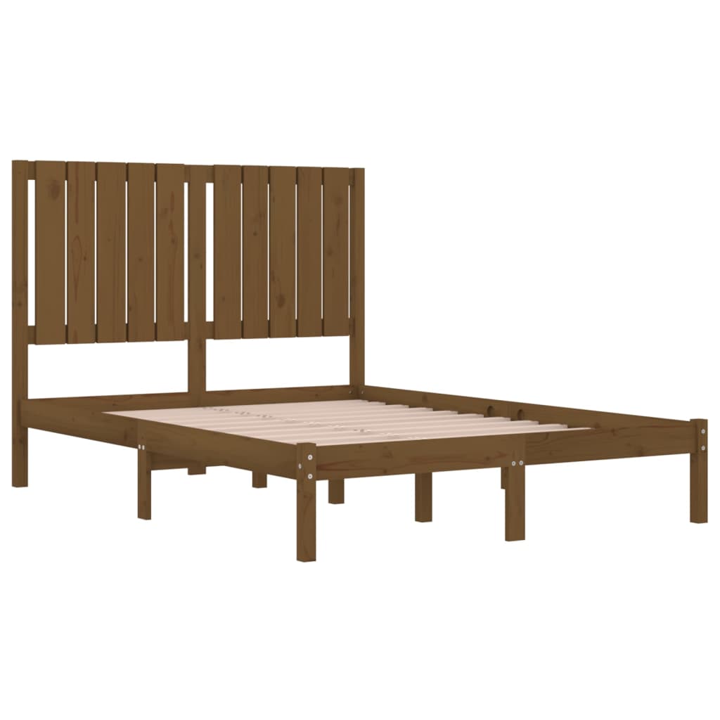 Bedframe Massief Grenenhout Honingbruin 120X200 Cm