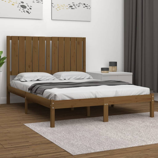 Bedframe Massief Grenenhout Honingbruin 120X200 Cm