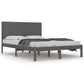 Bedframe Massief Hout Grijs 180X200 Cm 6Ft Super King