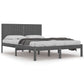 Bedframe Massief Grenenhout Grijs 200X200 Cm