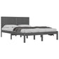 Bedframe Massief Grenenhout Grijs 200X200 Cm