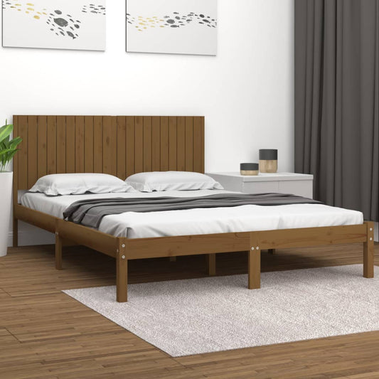 Bedframe Massief Grenenhout Honingbruin 200X200 Cm
