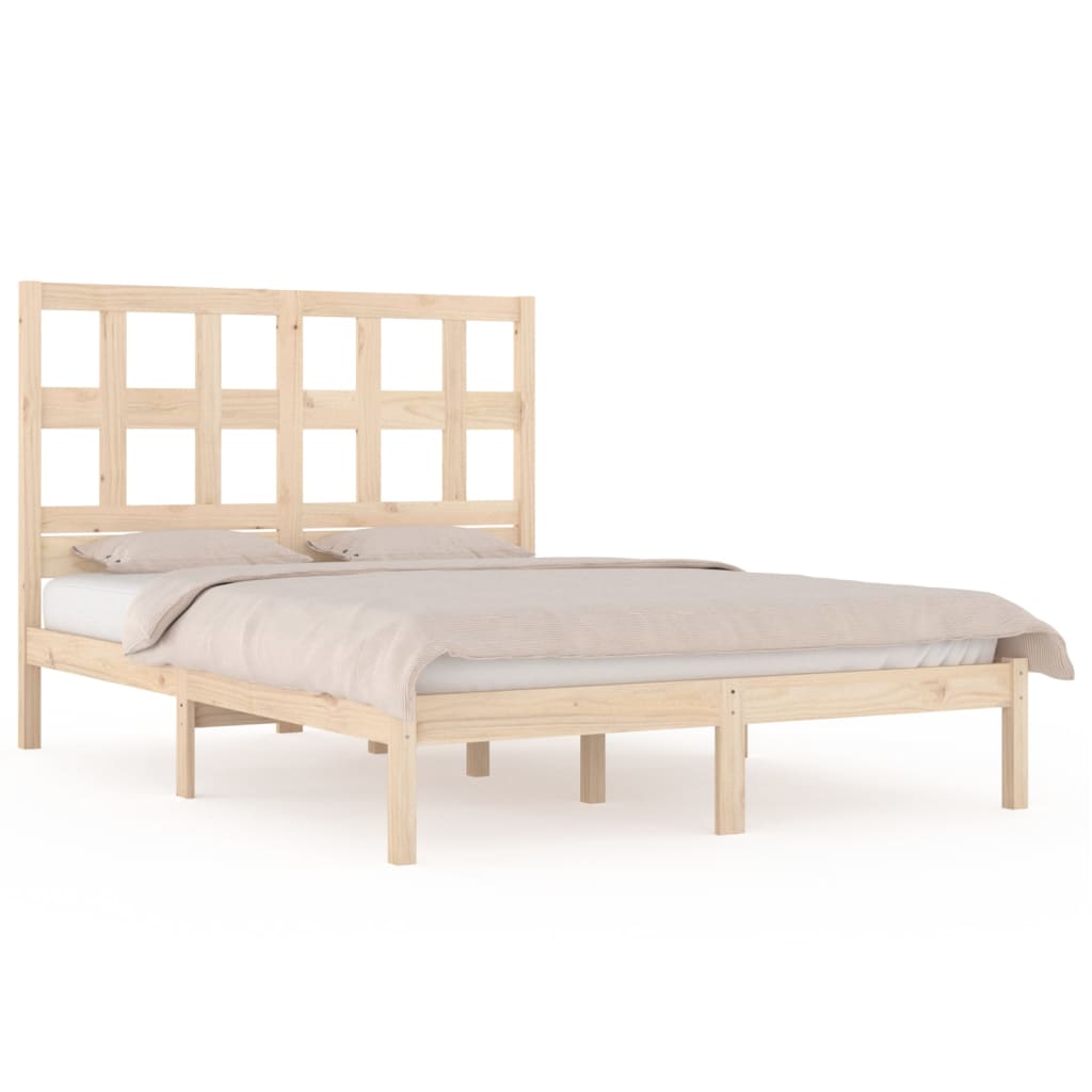 Bedframe Massief Grenenhout 135X190 Cm 4Ft6 Double