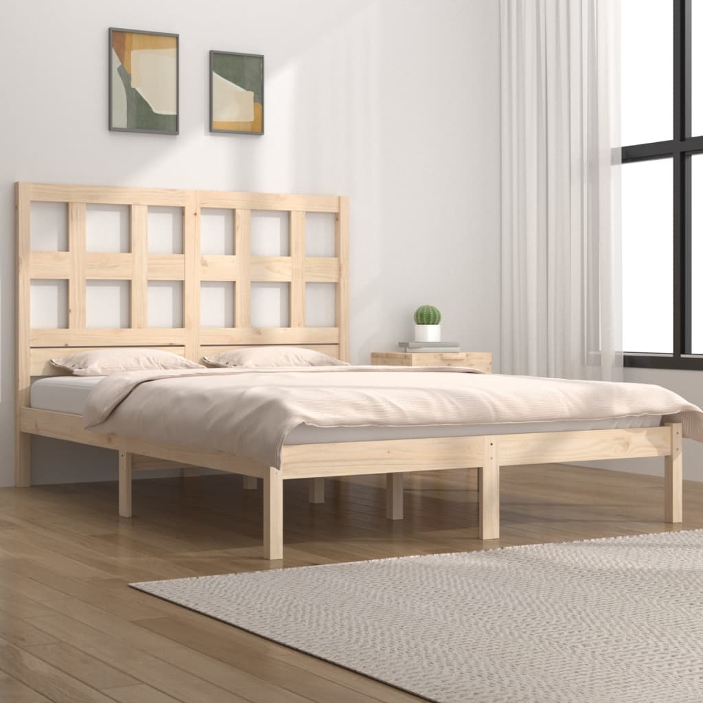 Bedframe Massief Grenenhout 135X190 Cm 4Ft6 Double
