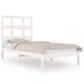 Bedframe Massief Grenenhout Wit 100X200 Cm