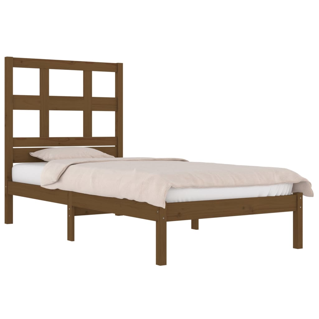 Bedframe Massief Grenenhout Honingbruin 100X200 Cm