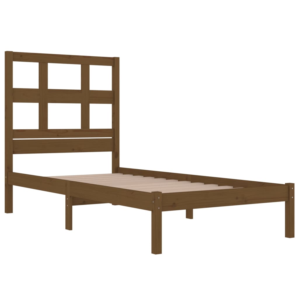 Bedframe Massief Grenenhout Honingbruin 100X200 Cm