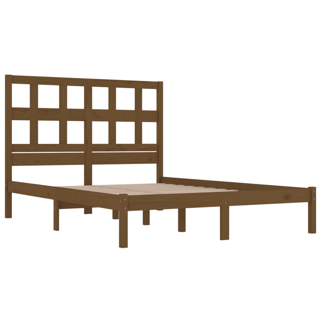 Bedframe Massief Grenenhout Honingbruin 140X200 Cm