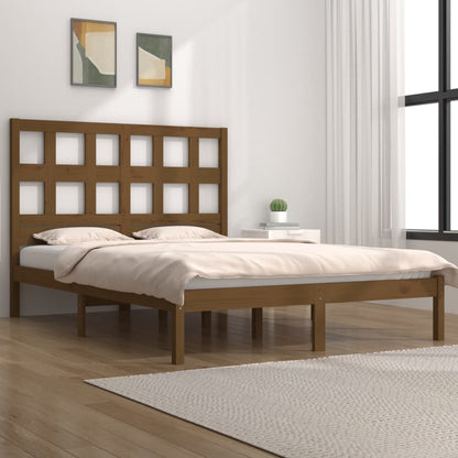 Bedframe Massief Grenenhout Honingbruin 140X200 Cm
