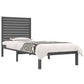 Bedframe Massief Hout Grijs 90X190 Cm 3Ft6 Single