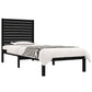 Bedframe Massief Hout Zwart 90X190 Cm 3Ft6 Single