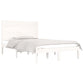 Bedframe Massief Hout Wit 135X190 Cm 4Ft6 Double