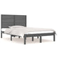 Bedframe Massief Hout Grijs 135X190 Cm 4Ft6 Double