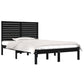 Bedframe Massief Hout Zwart 135X190 Cm 4Ft6 Double