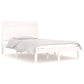 Bedframe Massief Hout Wit 140X190 Cm