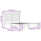 Bedframe Massief Hout Grijs 140X190 Cm