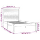 Bedframe Massief Hout Grijs 90X200 Cm