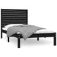 Bedframe Massief Hout Zwart 90X200 Cm