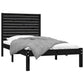 Bedframe Massief Hout Zwart 100X200 Cm