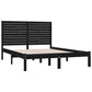 Bedframe Massief Hout Zwart 120X200 Cm