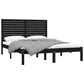 Bedframe Massief Hout Zwart 140X200 Cm