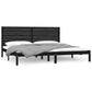Bedframe Massief Hout Zwart 180X200 Cm 6Ft Super King