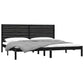Bedframe Massief Hout Zwart 180X200 Cm 6Ft Super King
