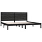 Bedframe Massief Hout Zwart 180X200 Cm 6Ft Super King
