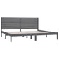 Bedframe Massief Hout Grijs 200X200 Cm
