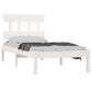 Bedframe Massief Hout Wit 75X190 Cm 2Ft6 Small Single