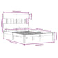 Bedframe Massief Hout Grijs 135X190 Cm 4Ft6 Double