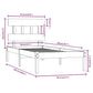 Bedframe Massief Hout Grijs 90X200 Cm