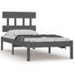 Bedframe Massief Hout Grijs 100X200 Cm